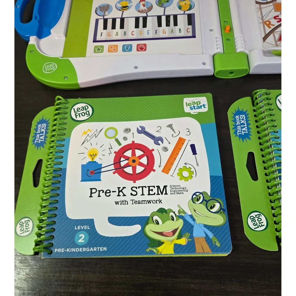 LeapFrog LeapStart Interactive Learning System Green with 2 Pre-K Level 2 Books